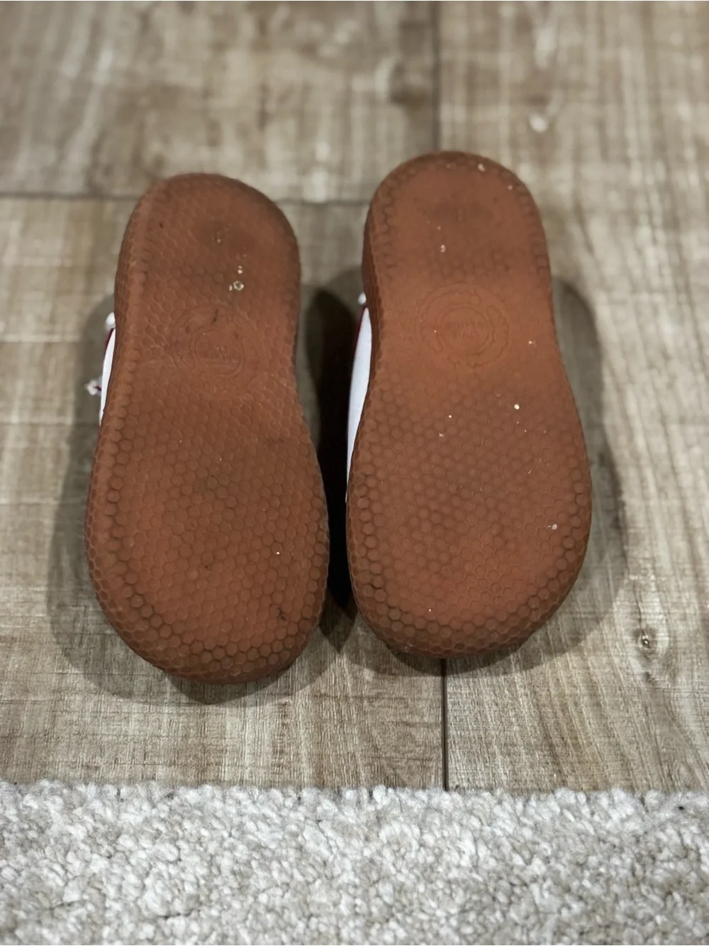 Livie & Luca White and Red Mary Jane Sneakers